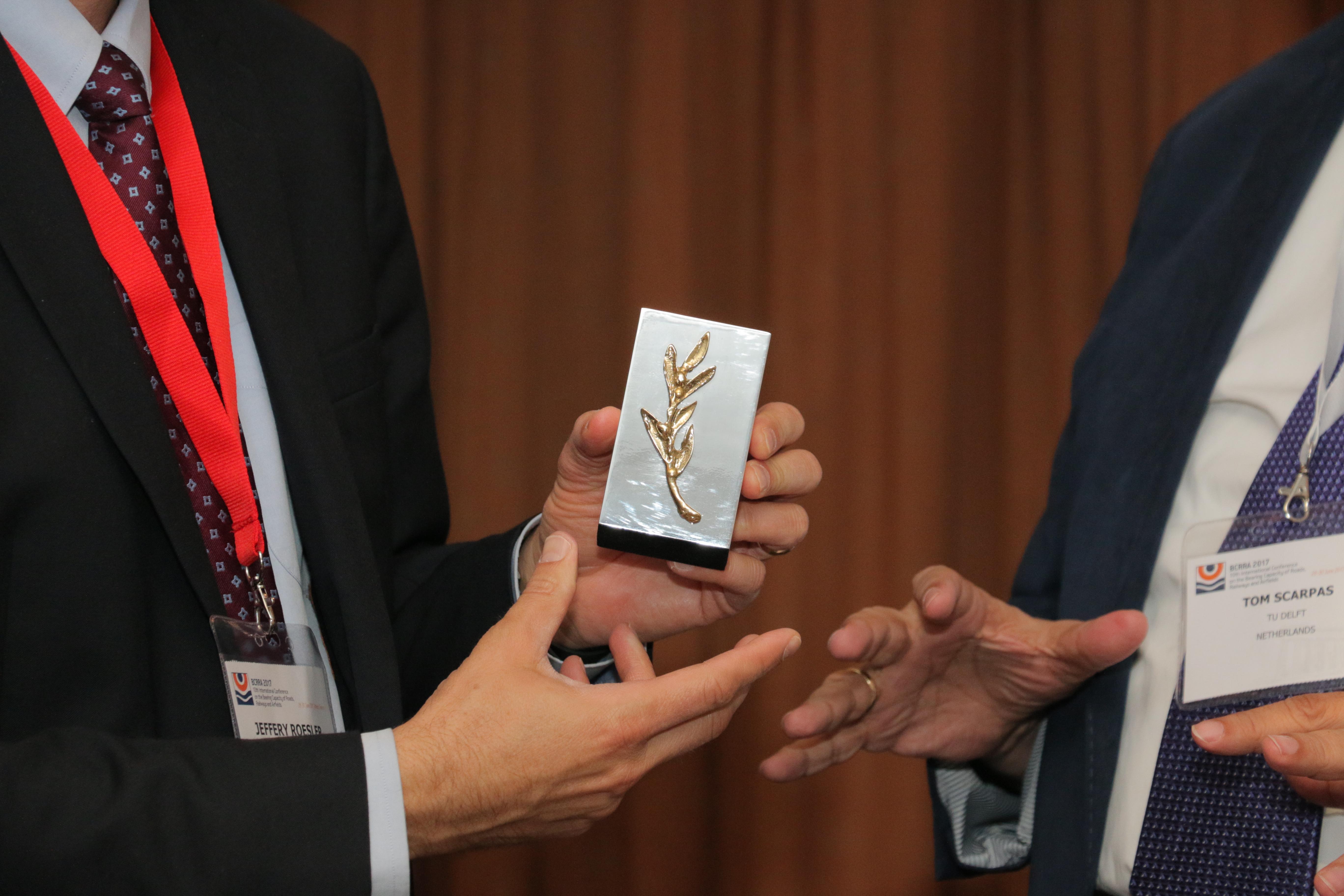 Conference setup with stage and seating